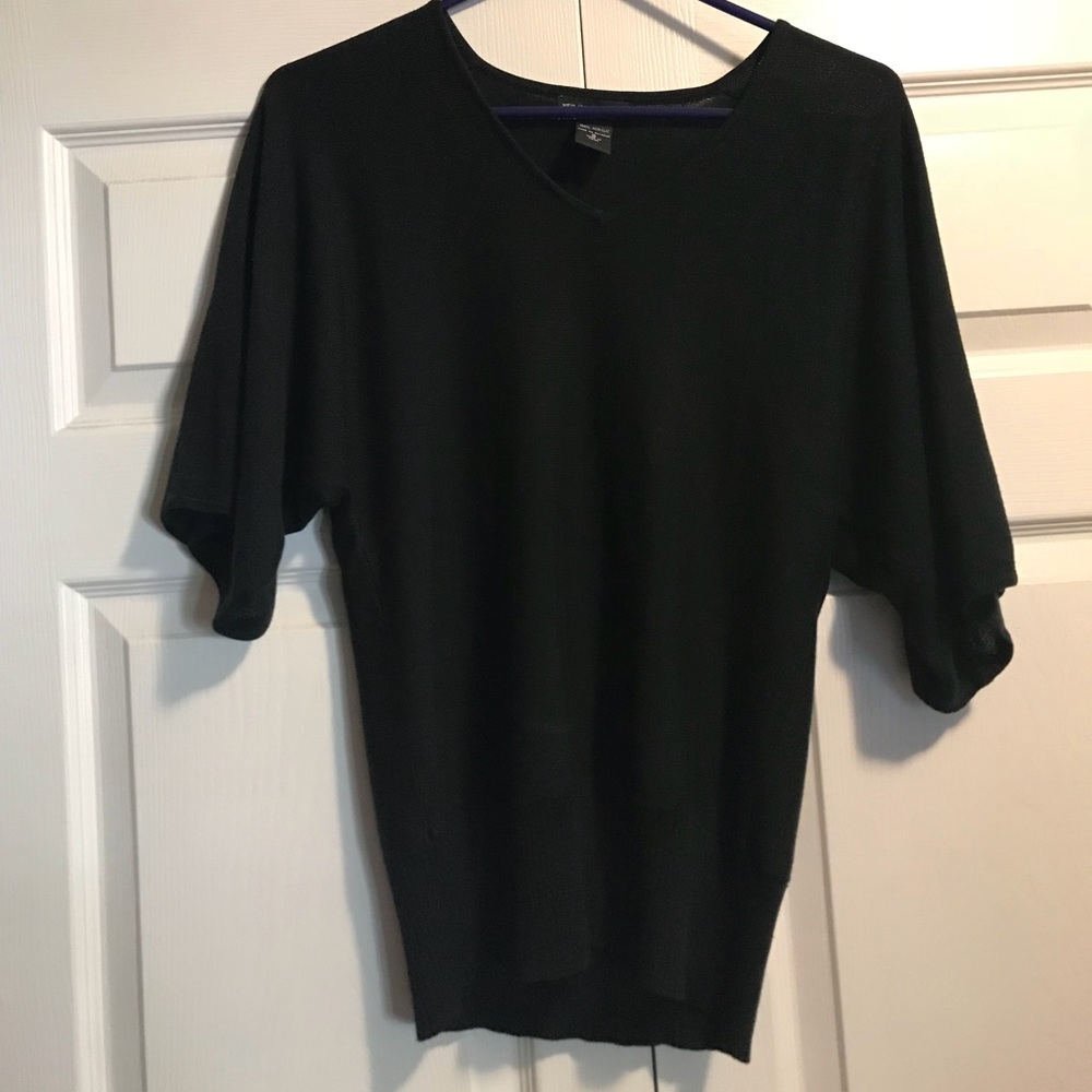 Flowy black knit top